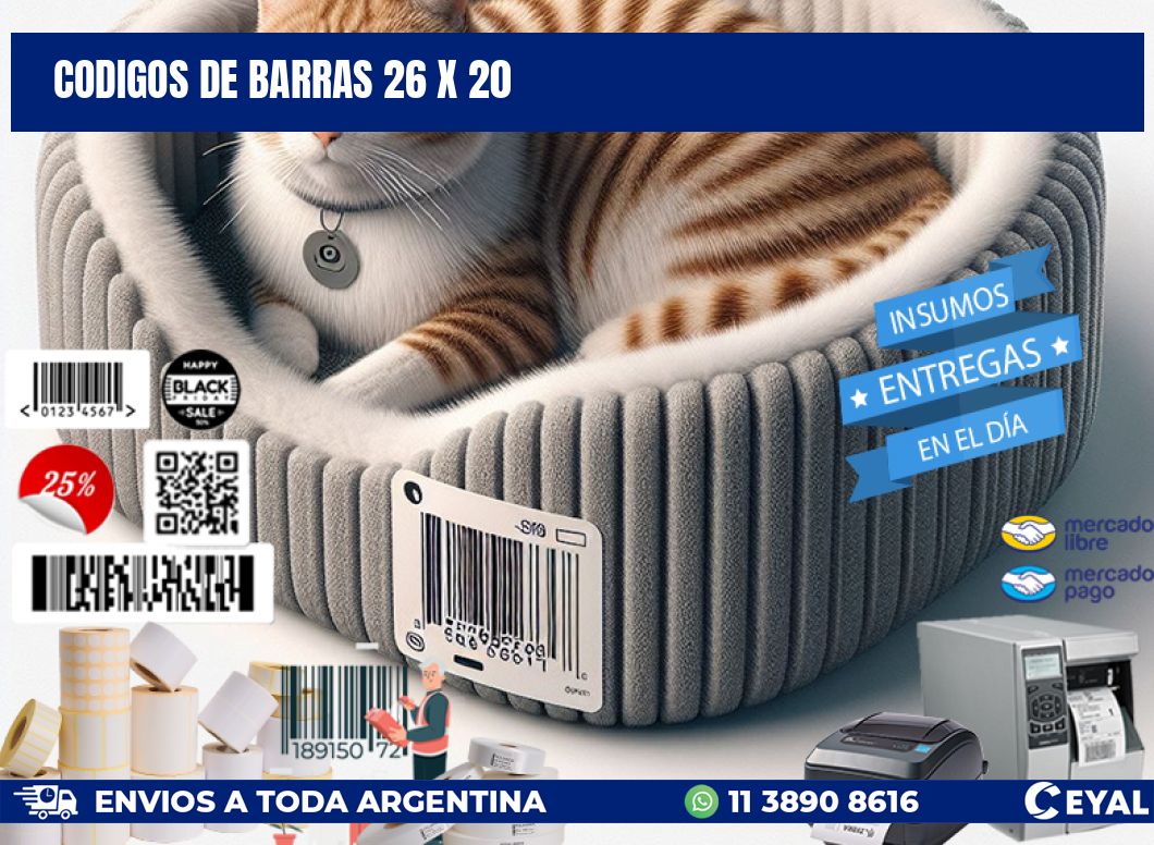 codigos de barras 26 x 20