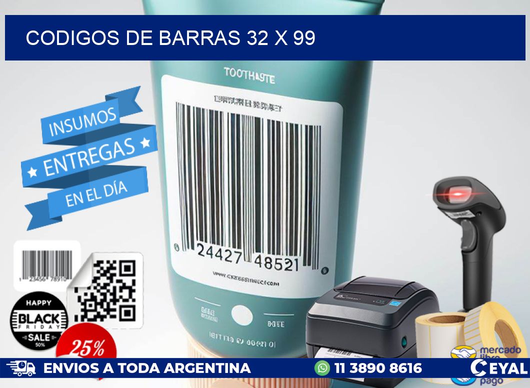 codigos de barras 32 x 99