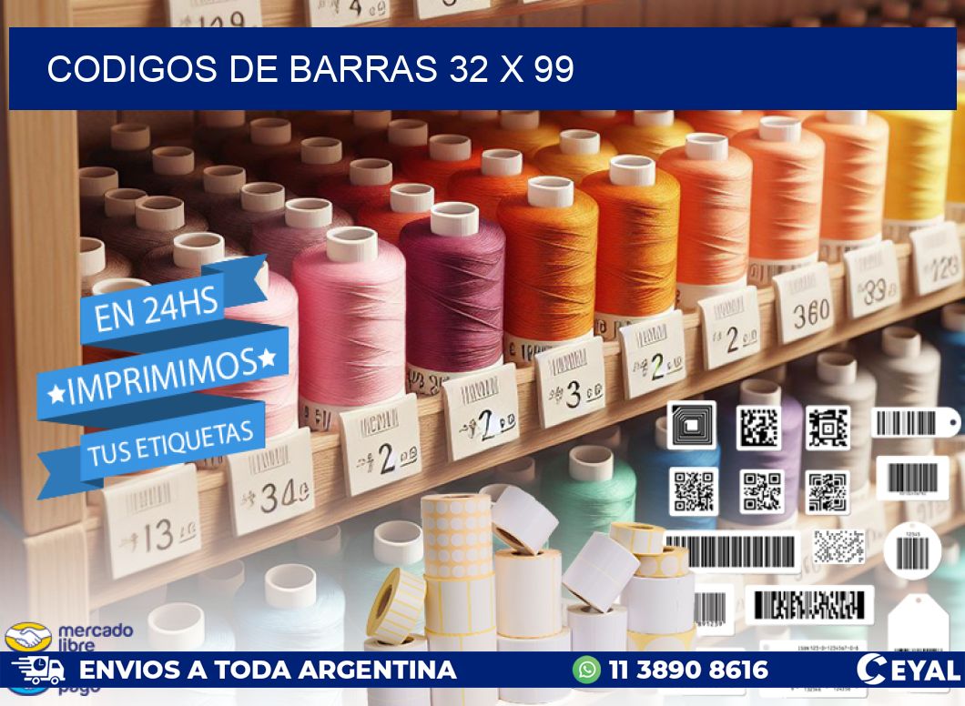 codigos de barras 32 x 99
