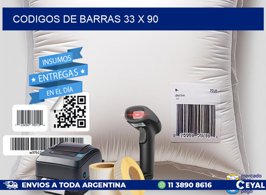 codigos de barras 33 x 90
