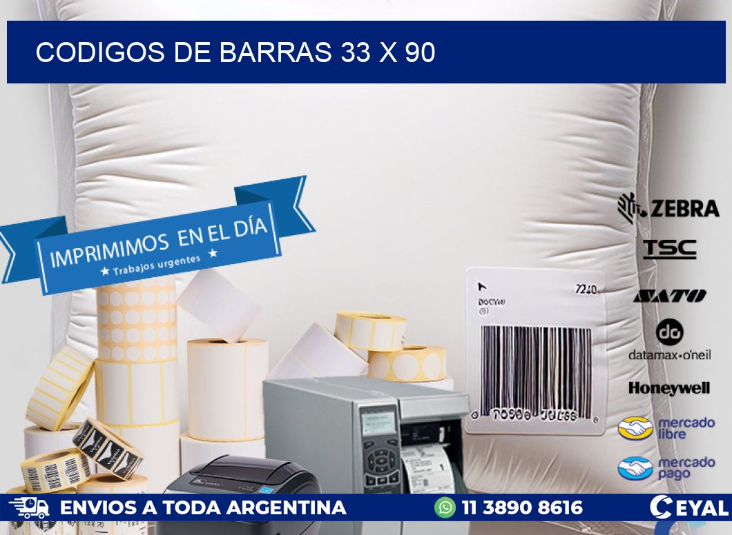 codigos de barras 33 x 90