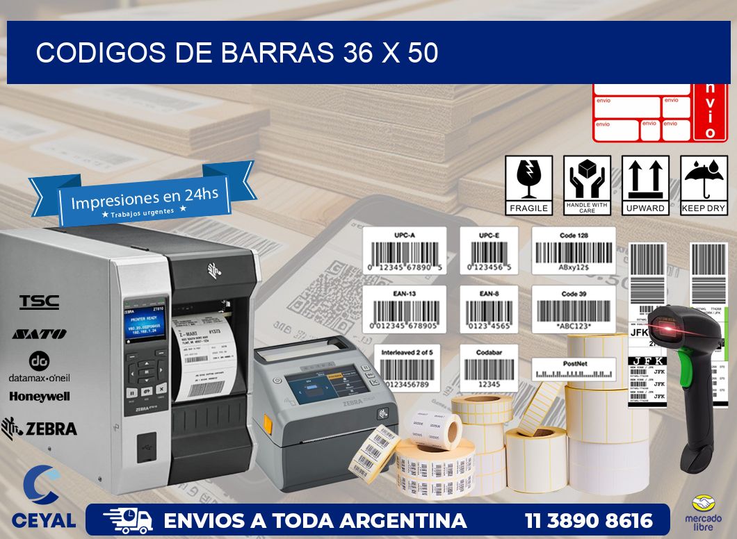 codigos de barras 36 x 50