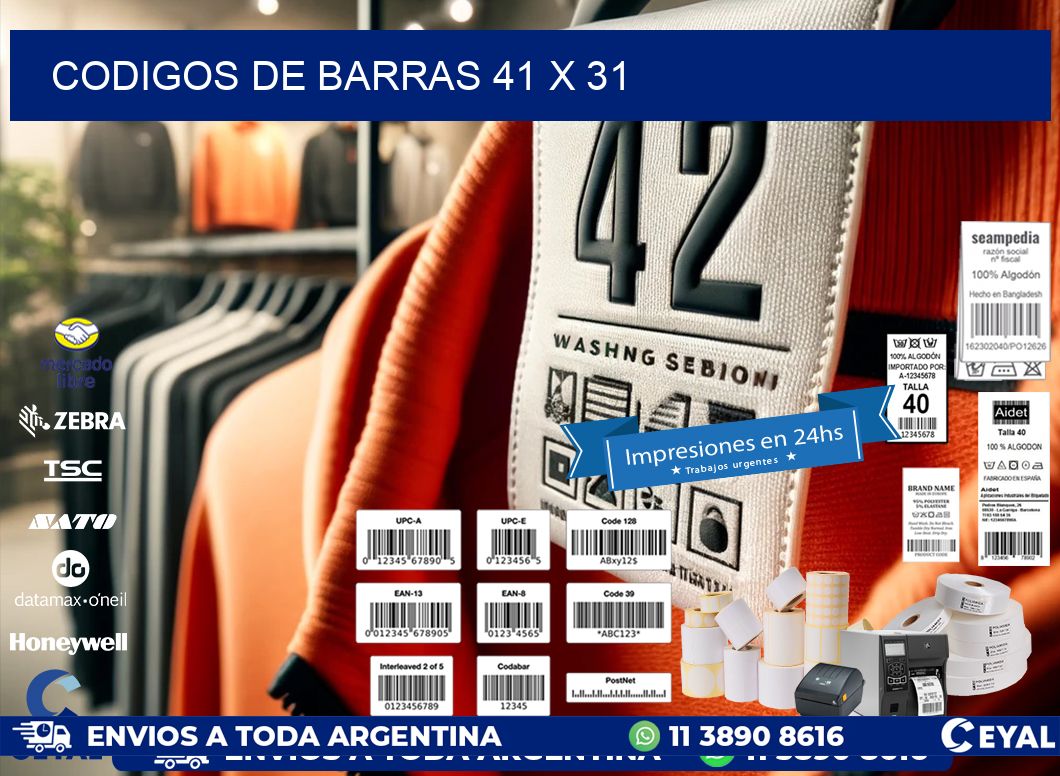 codigos de barras 41 x 31