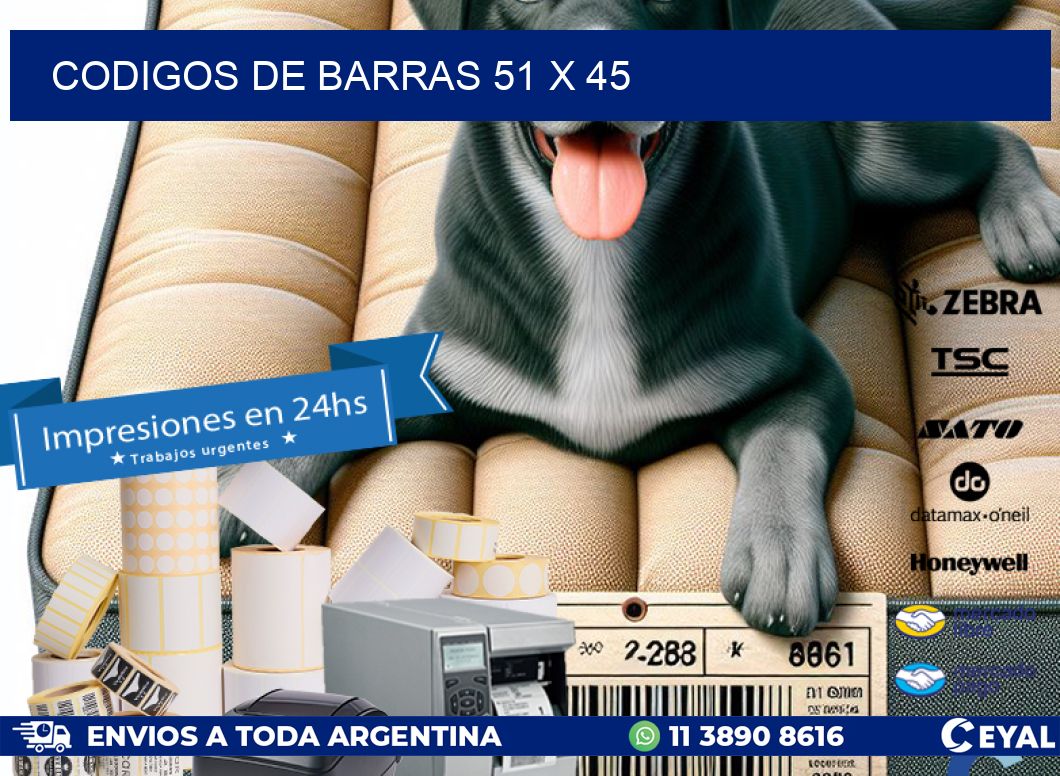 codigos de barras 51 x 45