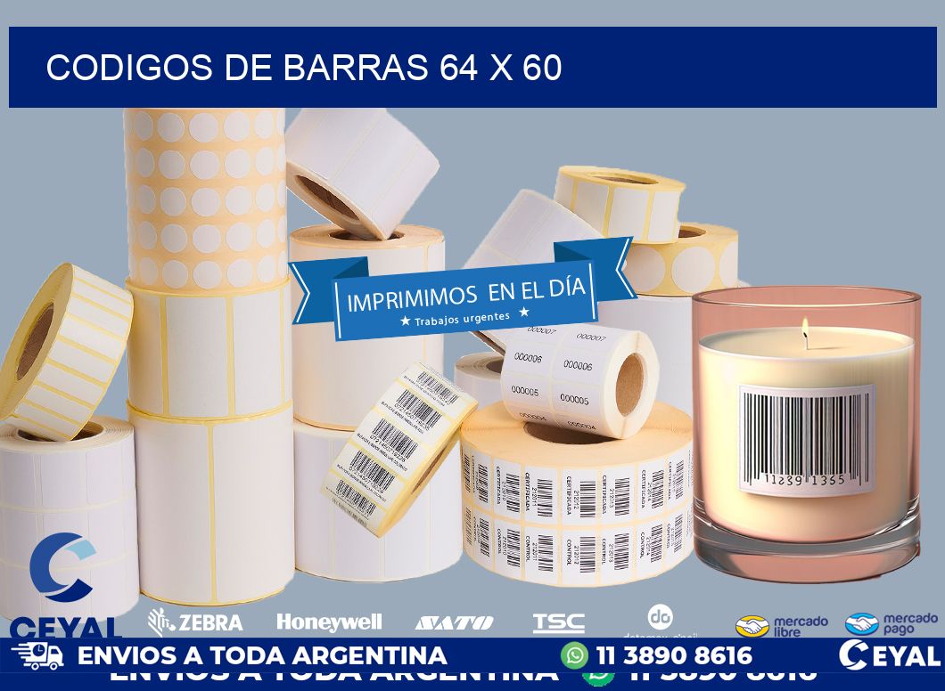 codigos de barras 64 x 60