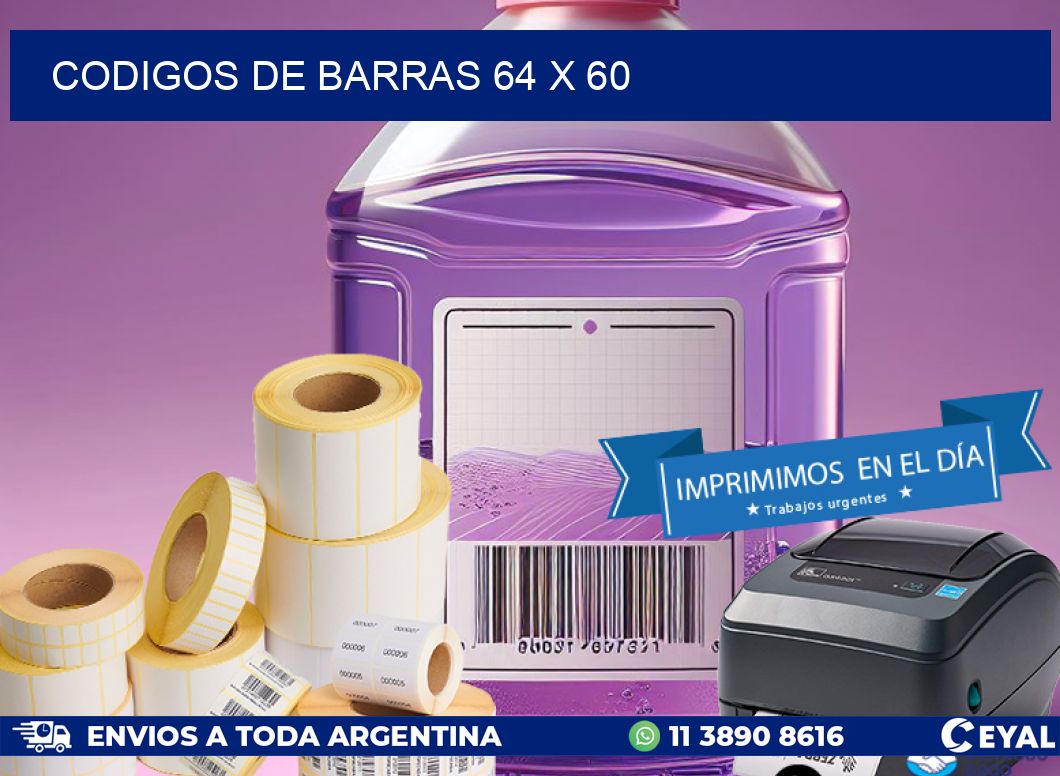 codigos de barras 64 x 60