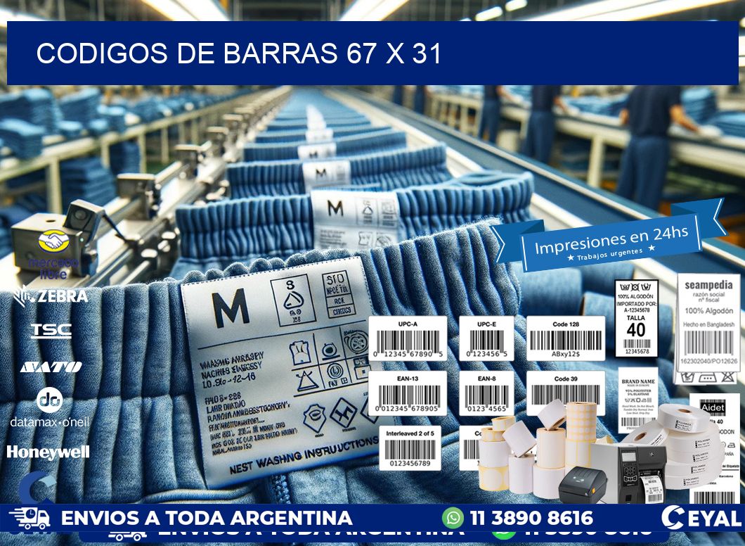 codigos de barras 67 x 31