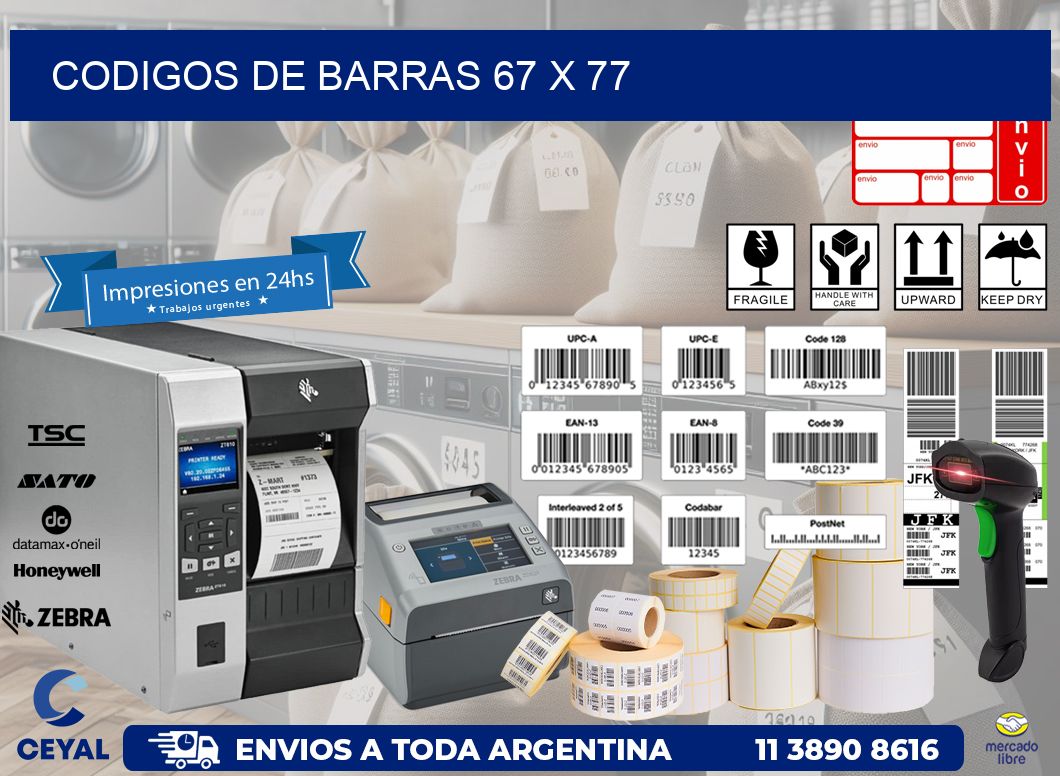 codigos de barras 67 x 77
