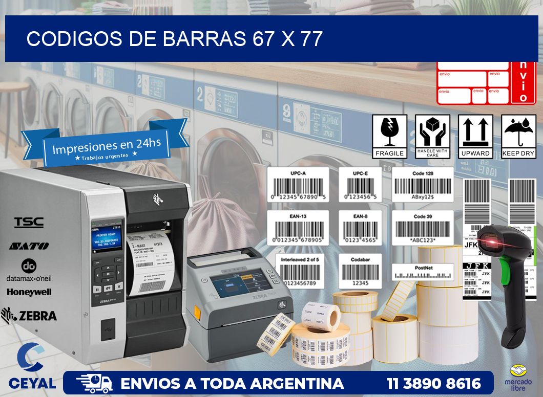 codigos de barras 67 x 77