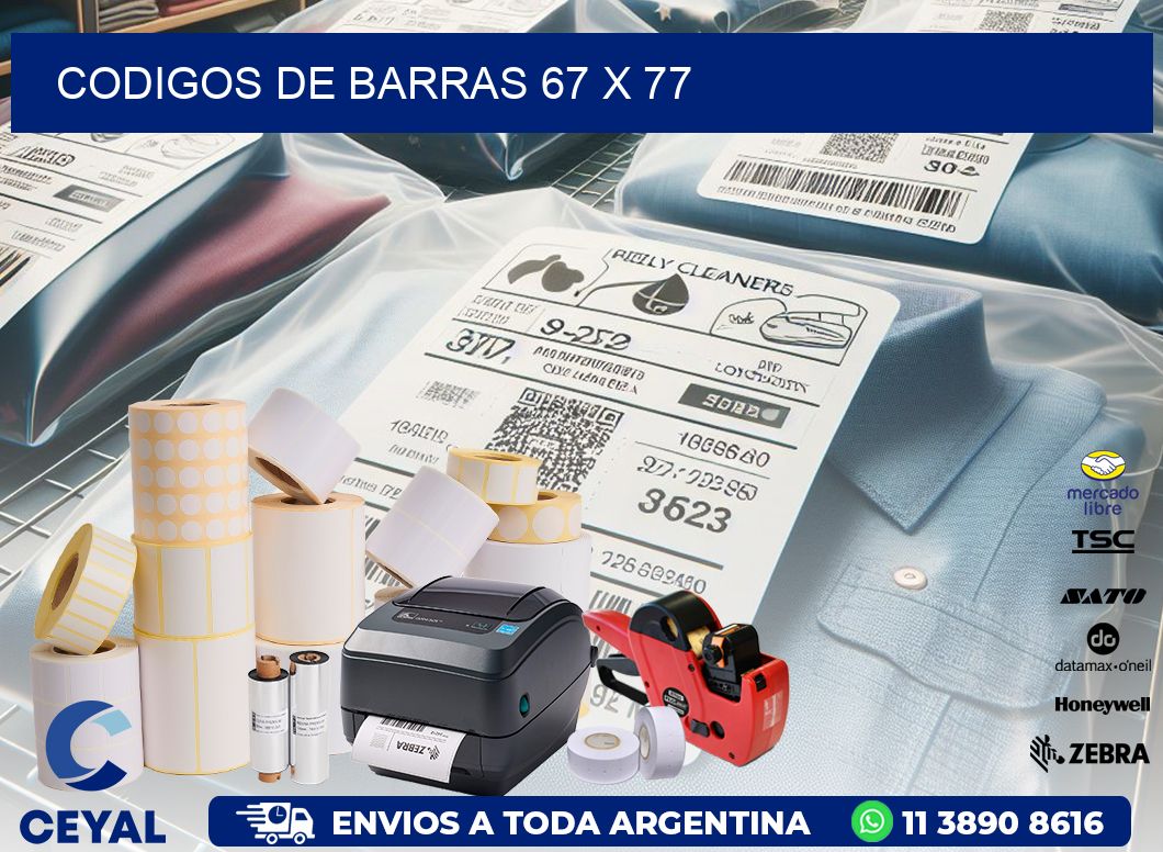 codigos de barras 67 x 77