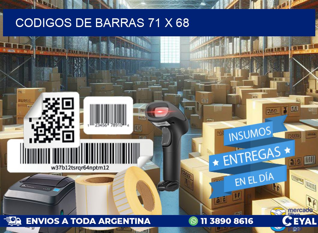 codigos de barras 71 x 68