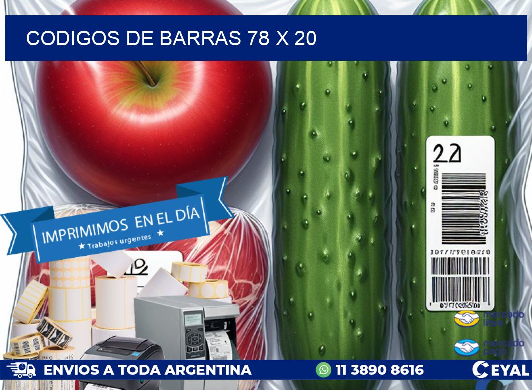 codigos de barras 78 x 20