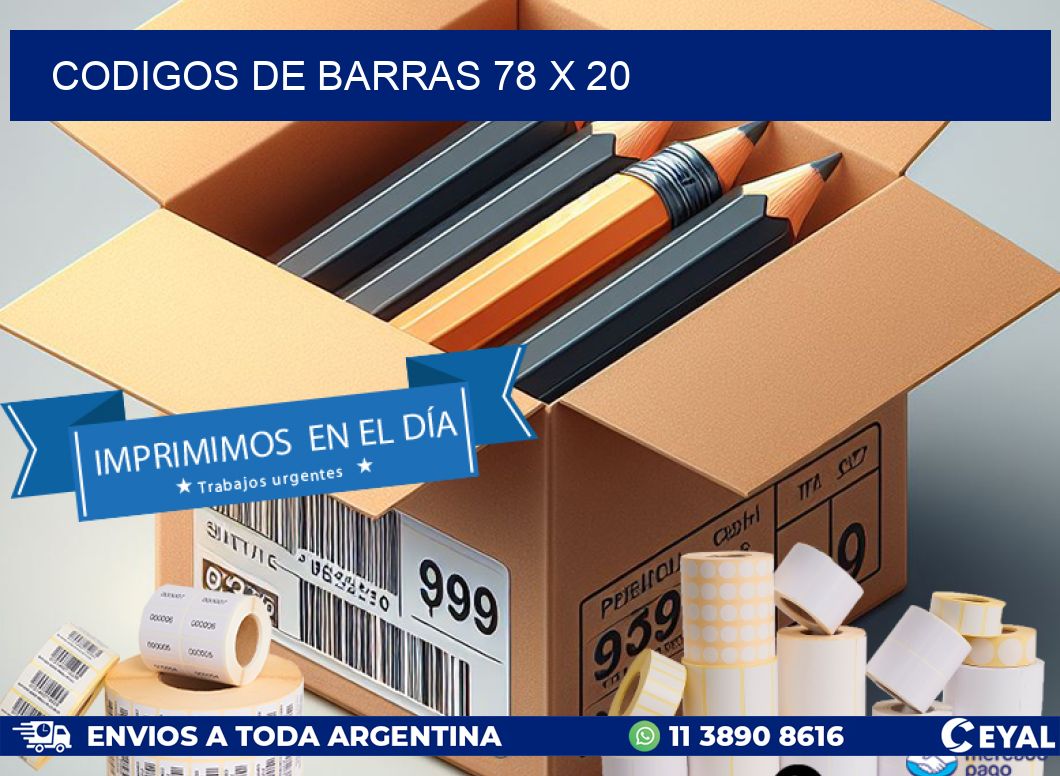 codigos de barras 78 x 20