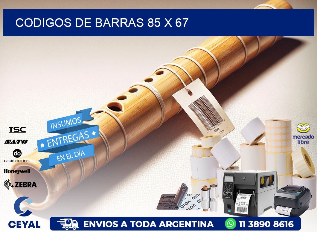 codigos de barras 85 x 67