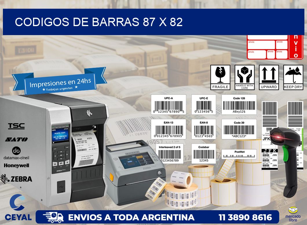 codigos de barras 87 x 82