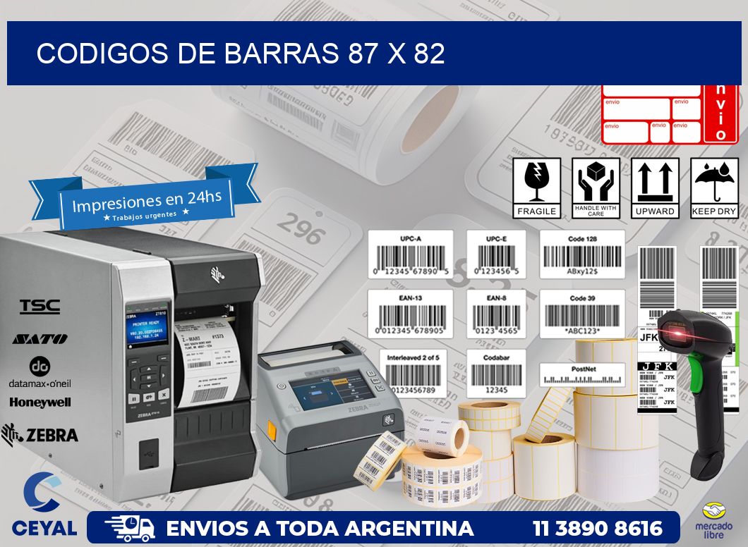 codigos de barras 87 x 82