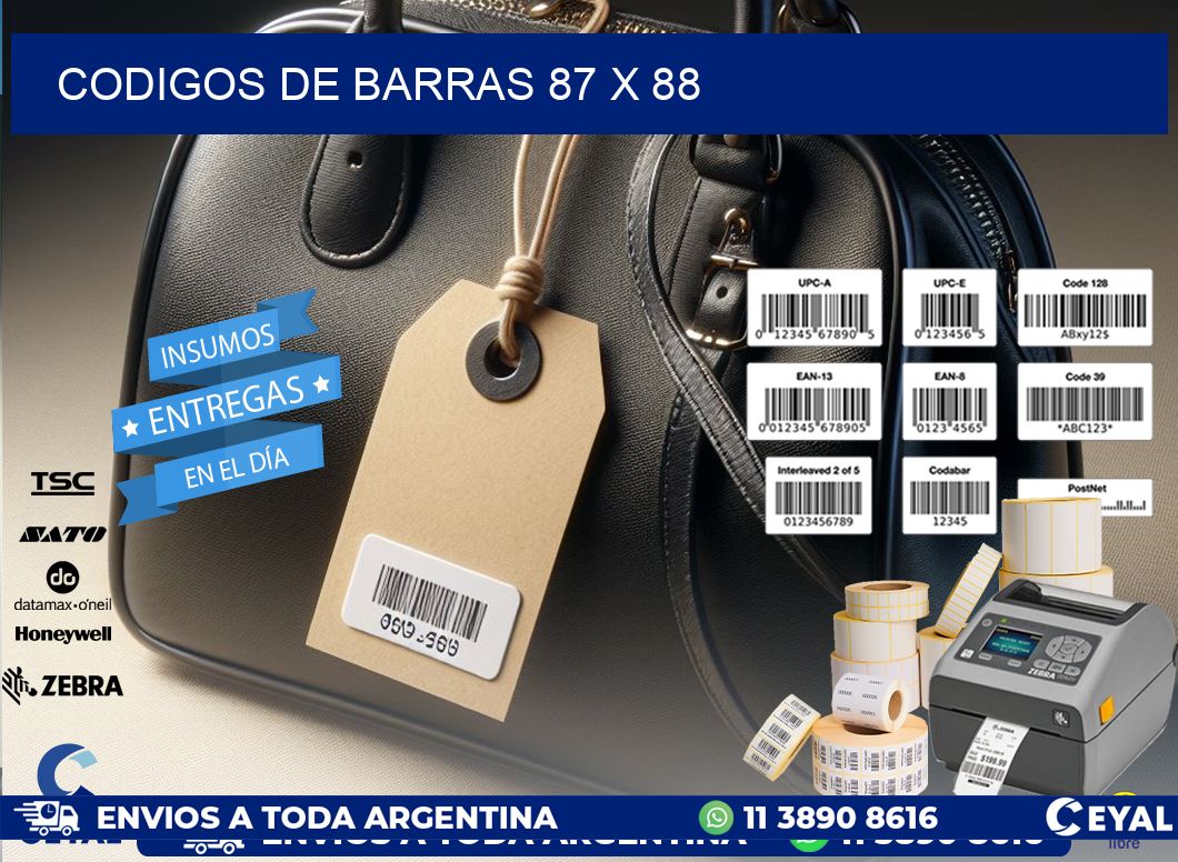 codigos de barras 87 x 88