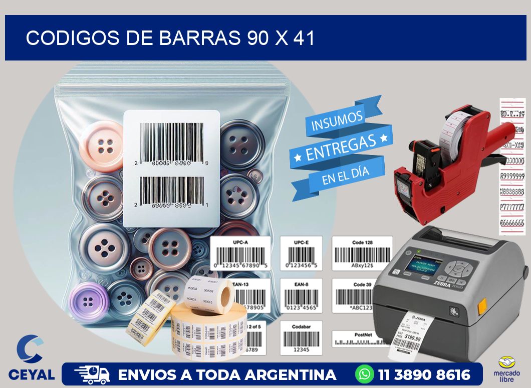 codigos de barras 90 x 41