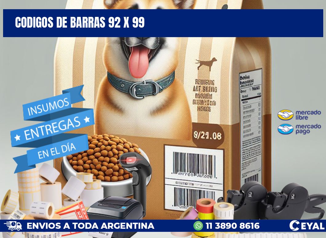 codigos de barras 92 x 99