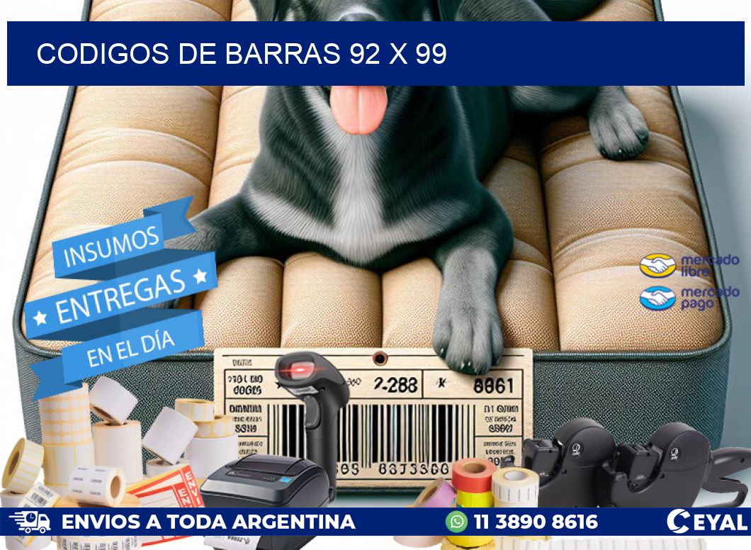 codigos de barras 92 x 99
