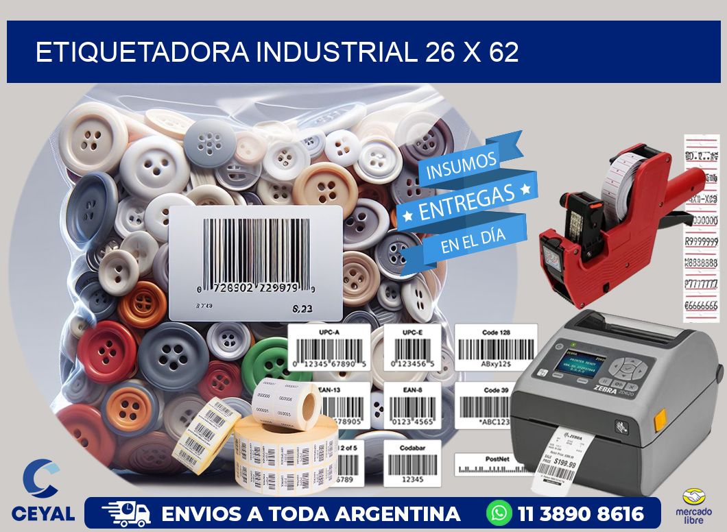 etiquetadora industrial 26 x 62