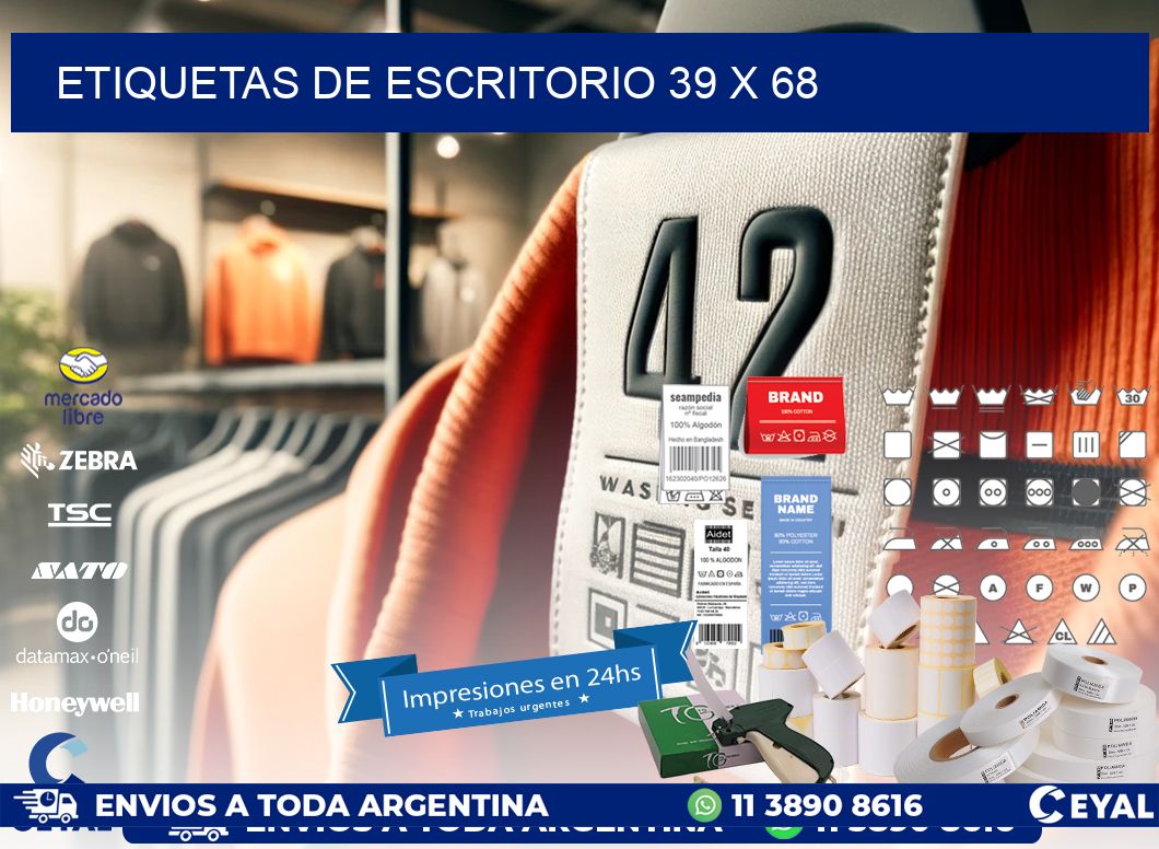 etiquetas de escritorio 39 x 68