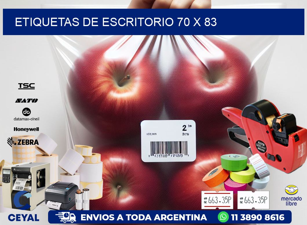 etiquetas de escritorio 70 x 83