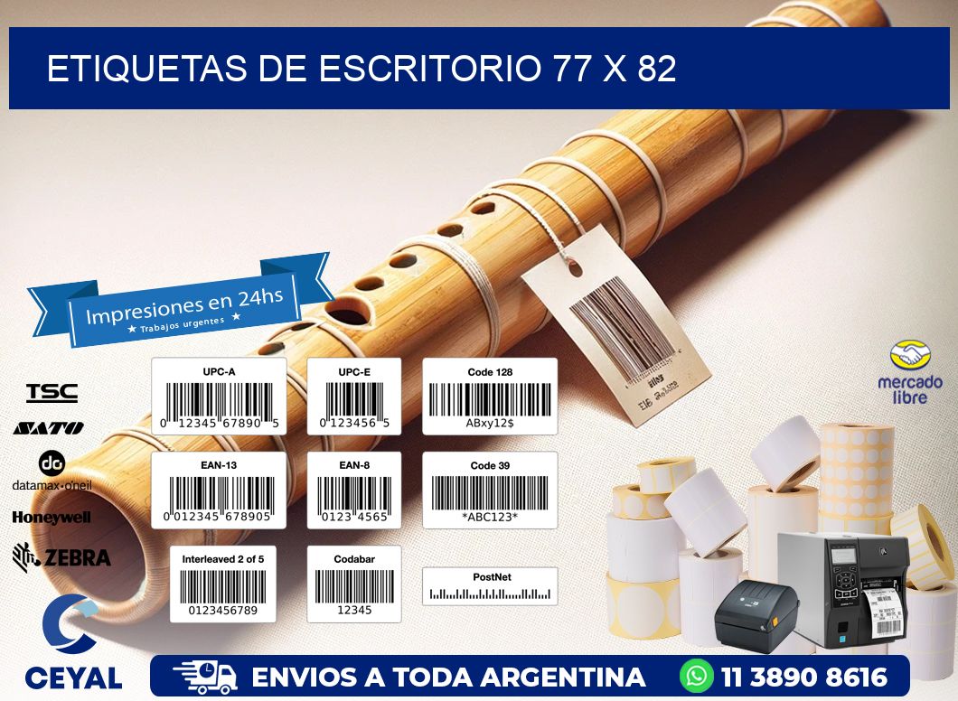 etiquetas de escritorio 77 x 82