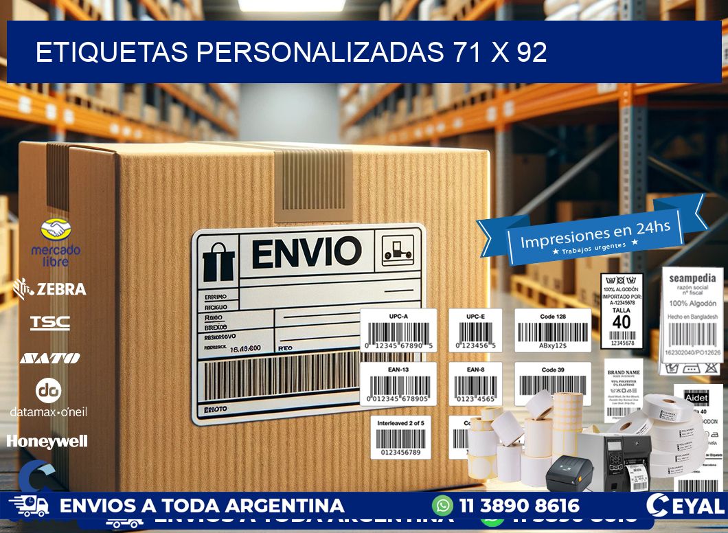 etiquetas personalizadas 71 x 92