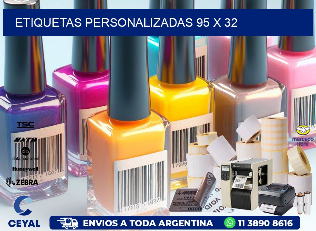 etiquetas personalizadas 95 x 32