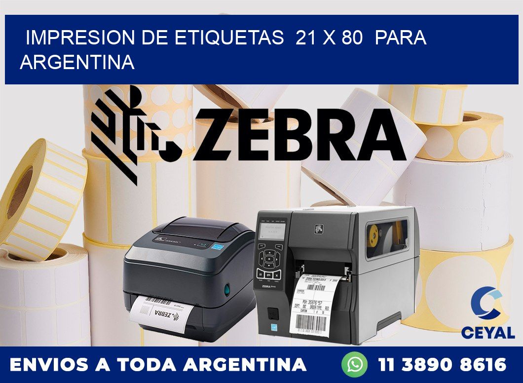 impresion de etiquetas 21 x 80 para argentina