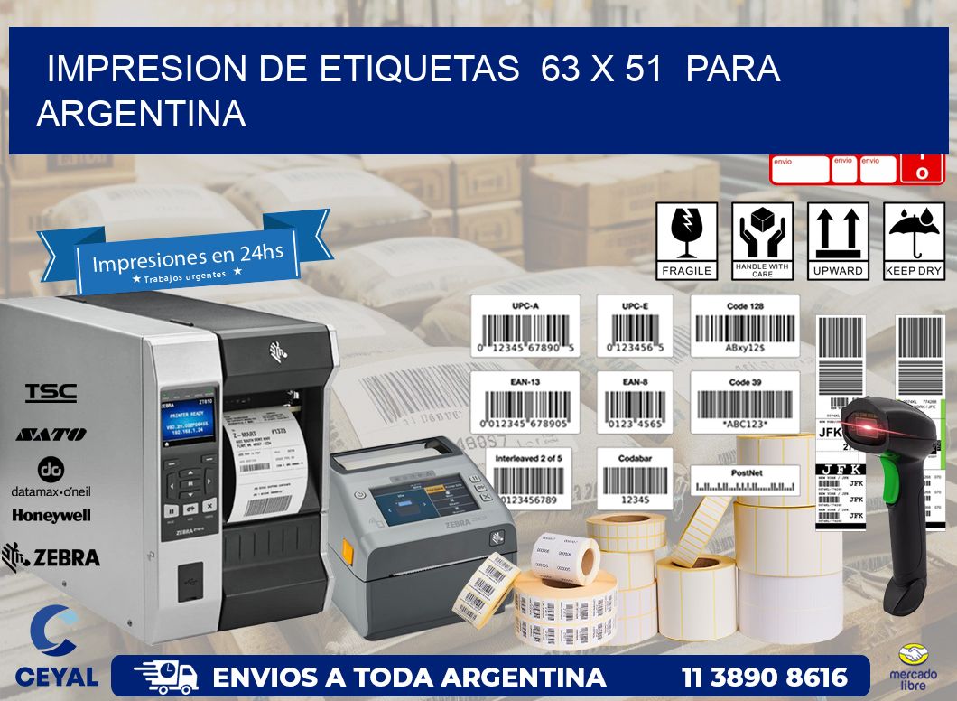 impresion de etiquetas 63 x 51 para argentina