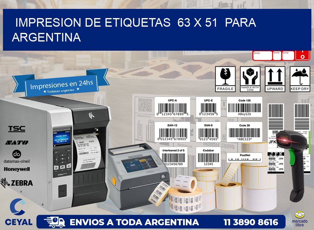 impresion de etiquetas 63 x 51 para argentina