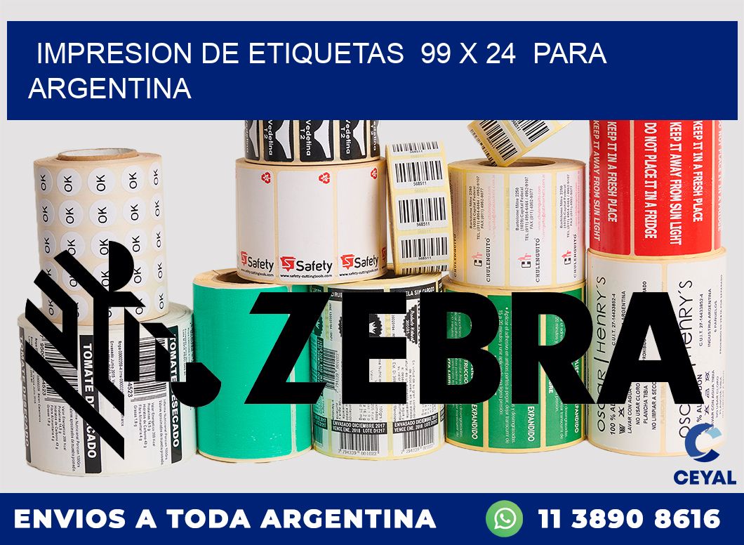 impresion de etiquetas 99 x 24 para argentina