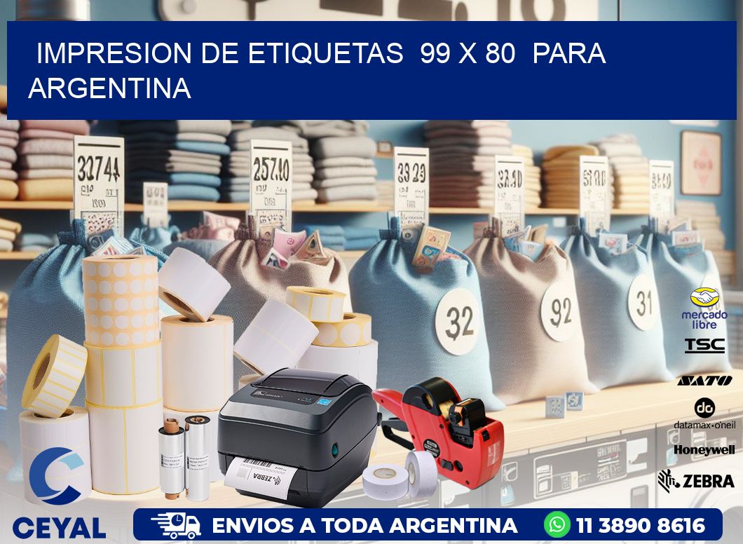 impresion de etiquetas 99 x 80 para argentina