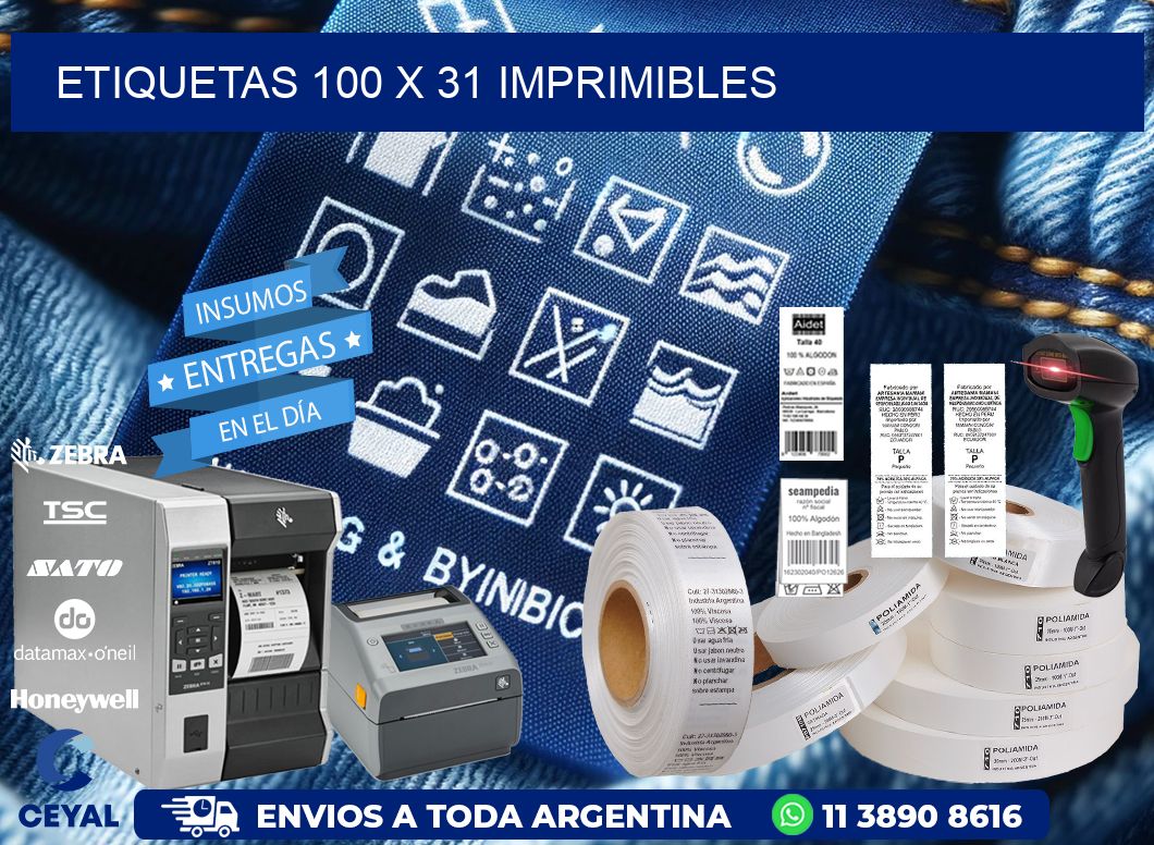 ETIQUETAS 100 x 31 IMPRIMIBLES