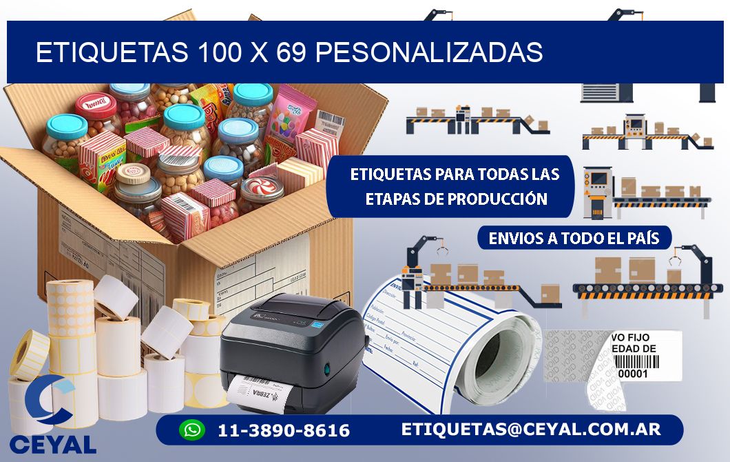 ETIQUETAS 100 x 69 PESONALIZADAS