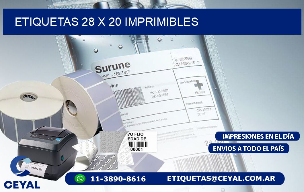 ETIQUETAS 28 x 20 IMPRIMIBLES