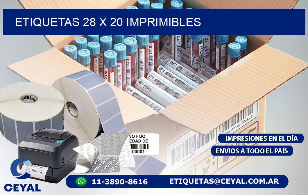 ETIQUETAS 28 x 20 IMPRIMIBLES
