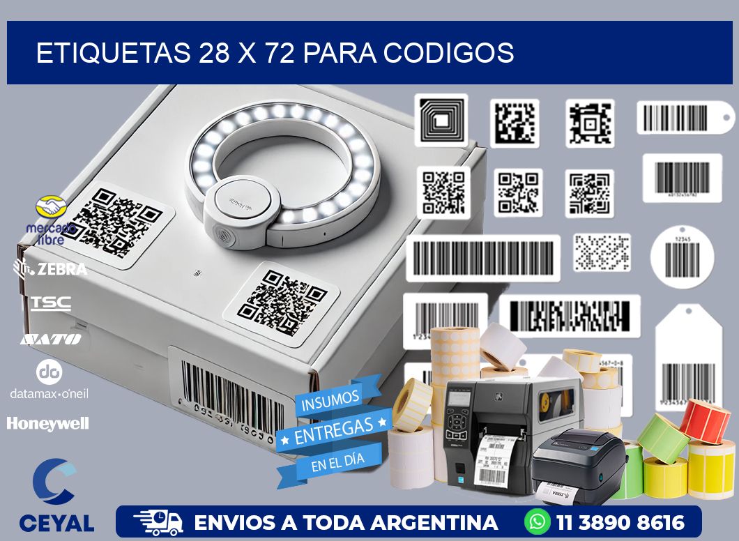 ETIQUETAS 28 x 72 PARA CODIGOS