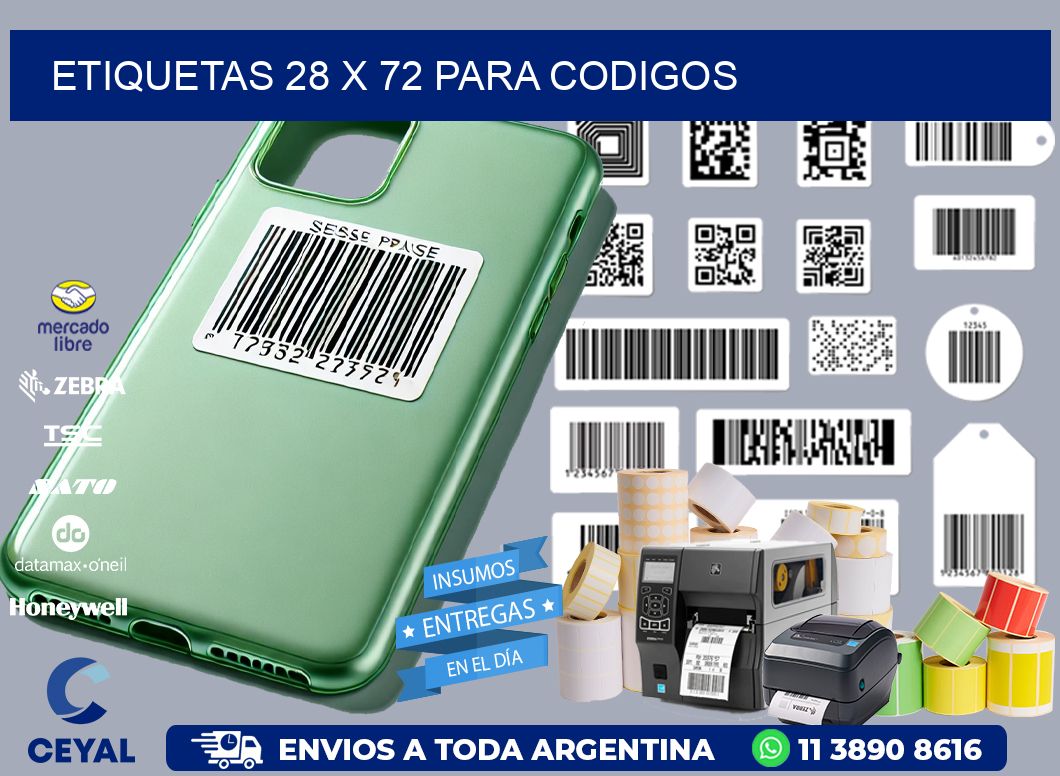 ETIQUETAS 28 x 72 PARA CODIGOS