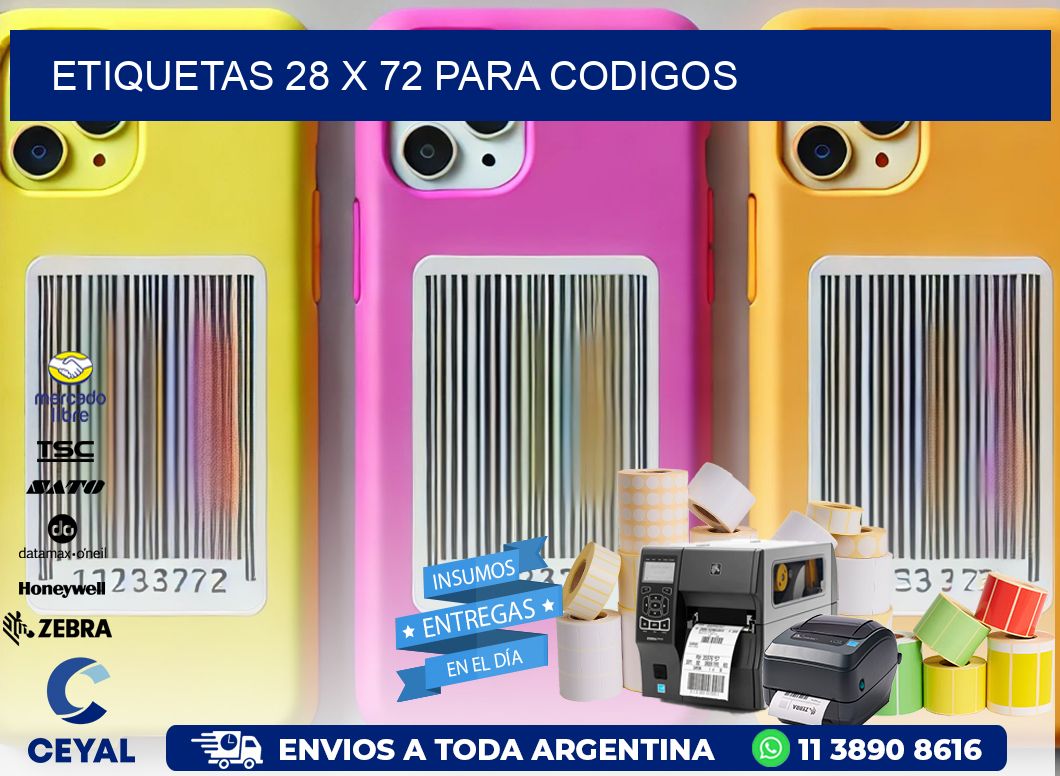 ETIQUETAS 28 x 72 PARA CODIGOS