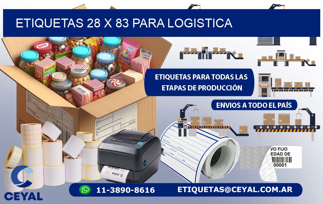 ETIQUETAS 28 x 83 PARA LOGISTICA