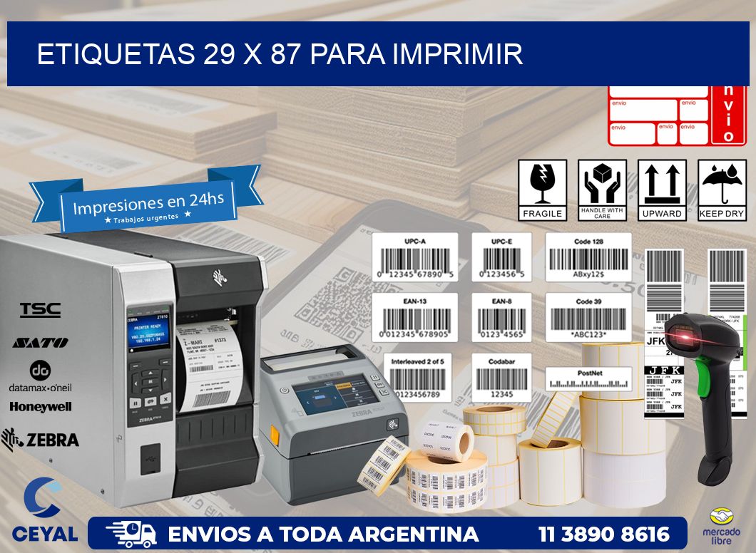 ETIQUETAS 29 x 87 PARA IMPRIMIR