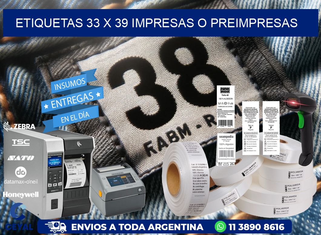 ETIQUETAS 33 x 39 IMPRESAS O PREIMPRESAS
