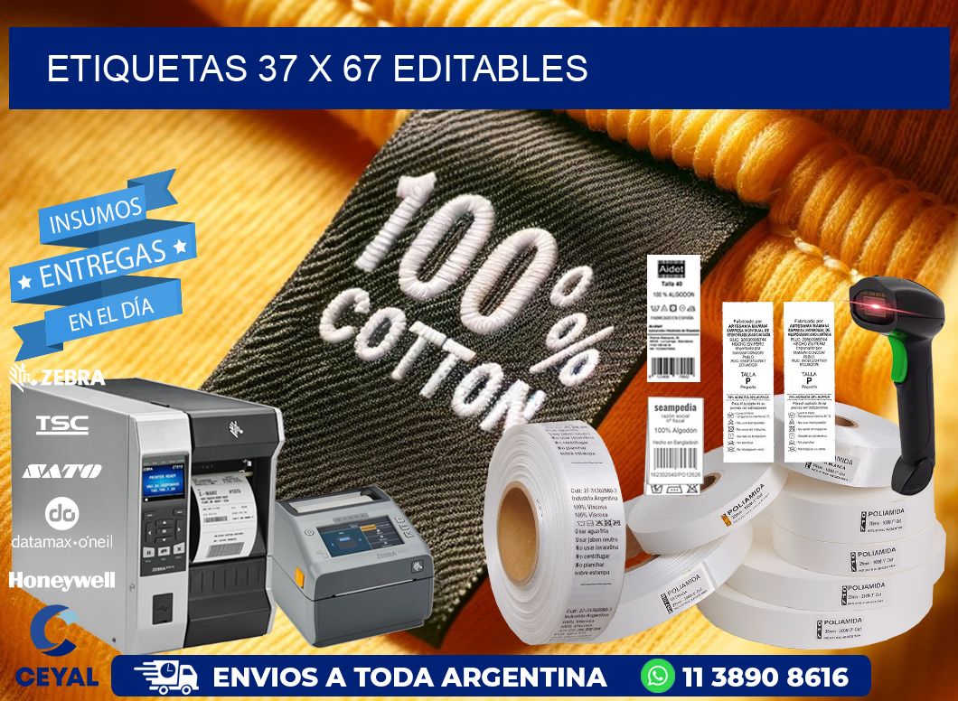 ETIQUETAS 37 x 67 EDITABLES