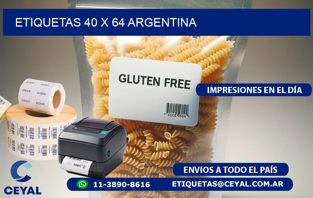 ETIQUETAS 40 x 64 ARGENTINA