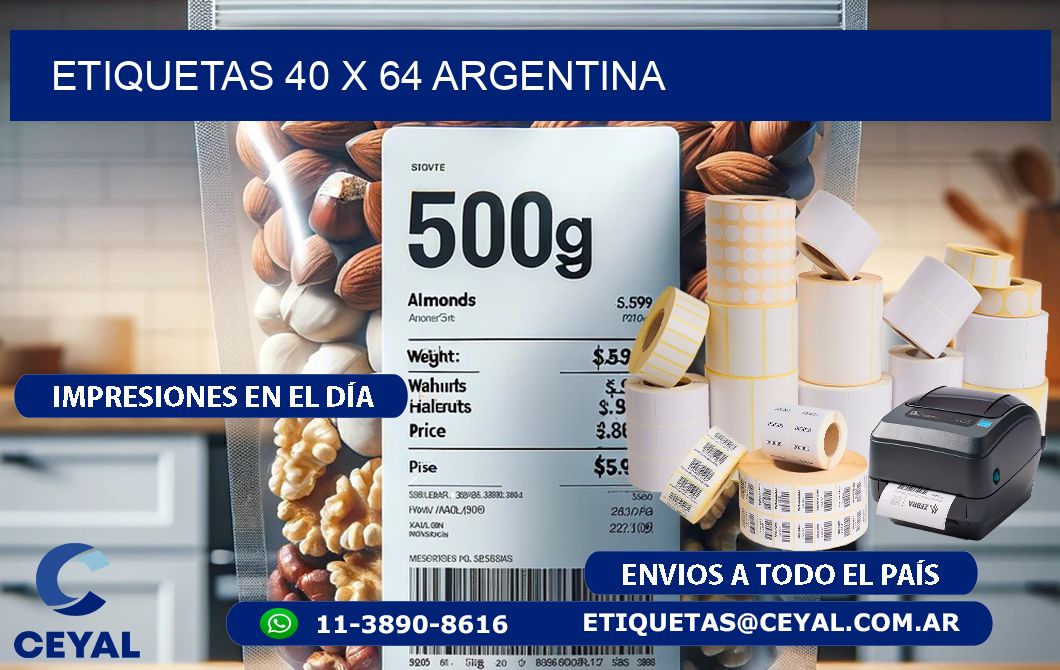 ETIQUETAS 40 x 64 ARGENTINA