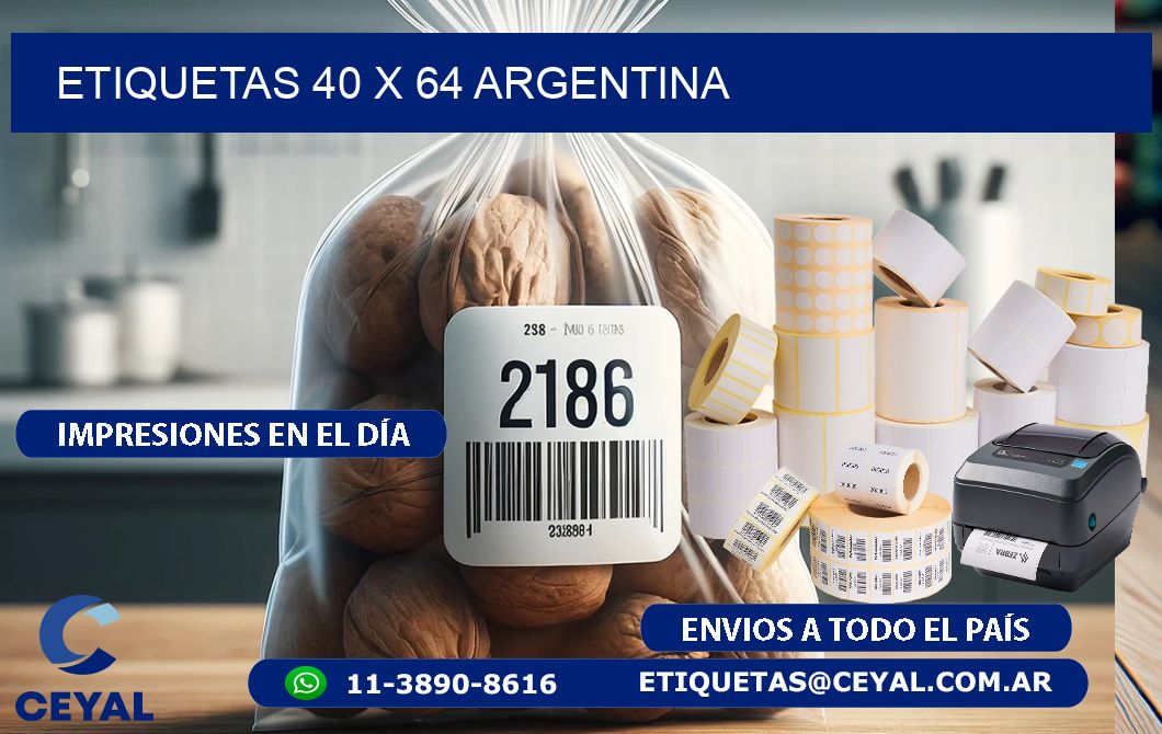 ETIQUETAS 40 x 64 ARGENTINA