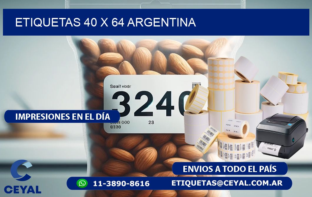 ETIQUETAS 40 x 64 ARGENTINA